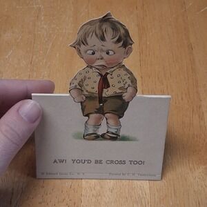 Antique C.H. Twelvetrees Stand-Up Die Cut Mechanical Postcard Edward Gross Co NY